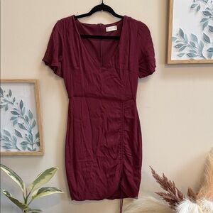 Altar'd State Burgundy Mini Dress